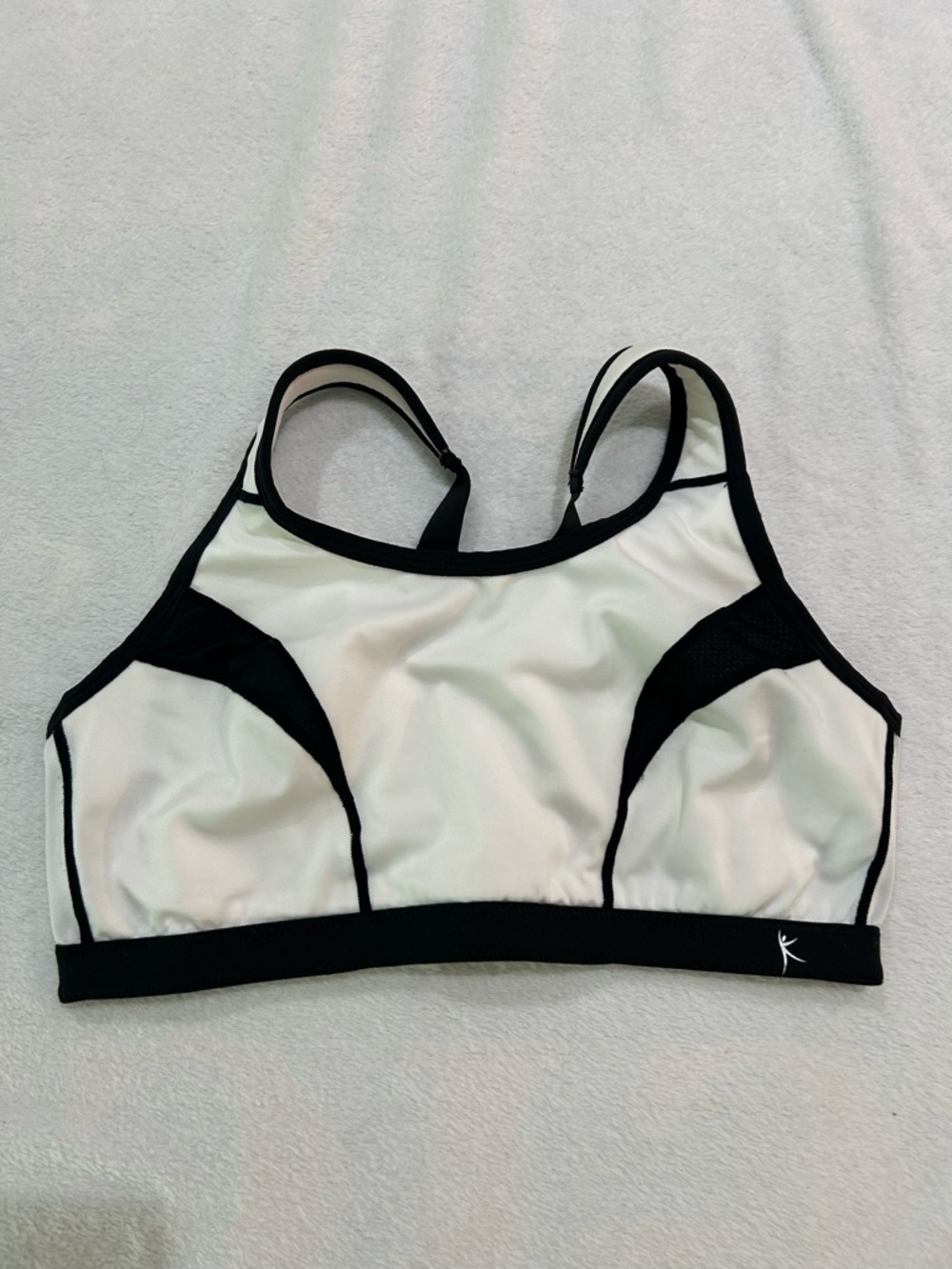 Danskin Now Women’s High Impact Max Support White/Black Sports Bra Sz Medium